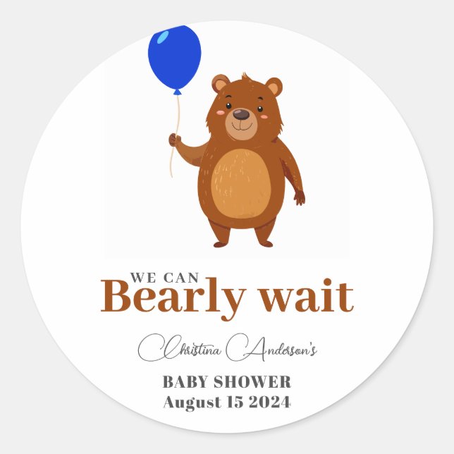 Wir können frühzeitig auf die Teddy Bear Baby Dusc Runder Aufkleber (Vorderseite)