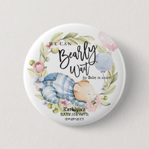 Wir können frühzeitig auf die Teddy Bear Babydusch Button
