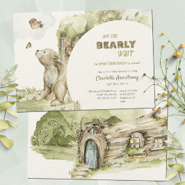 Wir können frühzeitig auf die Woodland Babydusche Einladung