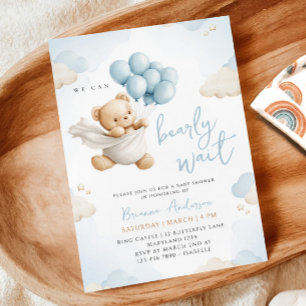 Wir können frühzeitig auf eine Blue Baby Dusche wa Einladung