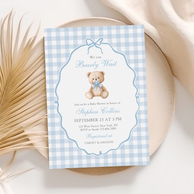 Wir können frühzeitig auf eine elegante Teddy Bear Einladung (Von Creator hochgeladen)