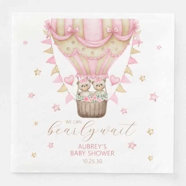 Wir können frühzeitig auf eine kleine Babydusche w Serviette (Vorderseite)