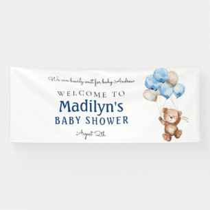 Wir können frühzeitig auf eine Teddy Bear Baby Dus Banner