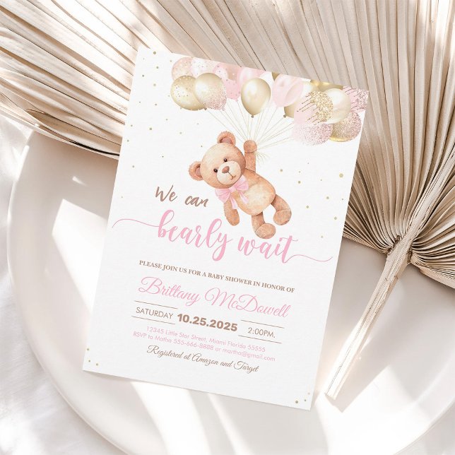 Wir können frühzeitig auf eine Teddy Bear Baby Dus Einladung (Von Creator hochgeladen)