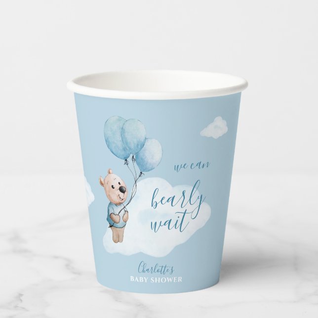 Wir können frühzeitig auf eine Teddy Bear Baby Dus Pappbecher (Vorderseite)