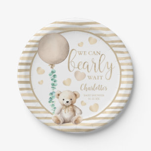 Wir können frühzeitig auf eine Teddy Bear Baby Dus Pappteller