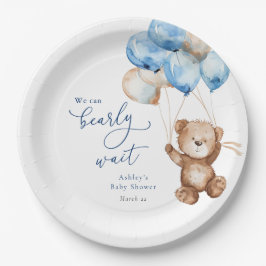 Wir können frühzeitig auf eine Teddy Bear Baby Dus Pappteller