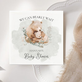 Wir können frühzeitig auf eine Teddy Bear Baby Dus Serviette