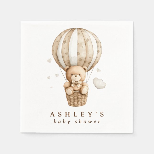 Wir können frühzeitig auf eine Teddy Bear Baby Dus Serviette (Vorderseite)