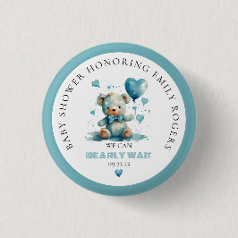 Wir können frühzeitig auf einen blauen Teddybär wa Button