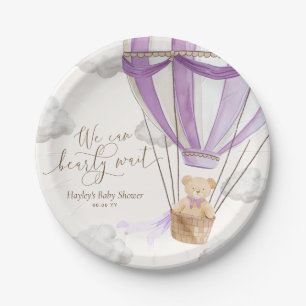 Wir können frühzeitig auf Lilac Teddy Bear Babydus Pappteller
