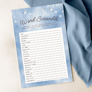 Wir können frühzeitig auf Pastellblauer Word-Scram