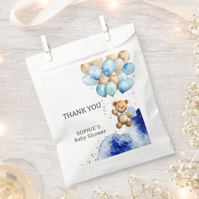 Wir können frühzeitig auf Royal Blue and Gold Baby Geschenktütchen (Ausgeschnitten)