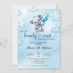 Wir können frühzeitig auf Teddy Bär Babydusche war Einladung
