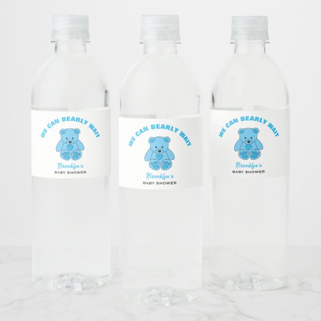Wir können frühzeitig Baby Dusche Blue Teddy Bären (Flaschen)