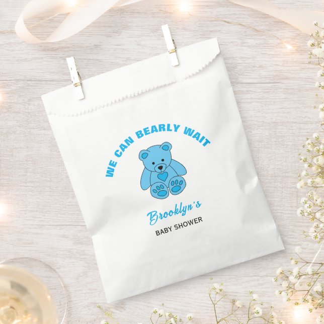 Wir können frühzeitig Baby Dusche Blue Teddy Bären Geschenktütchen (Ausgeschnitten)