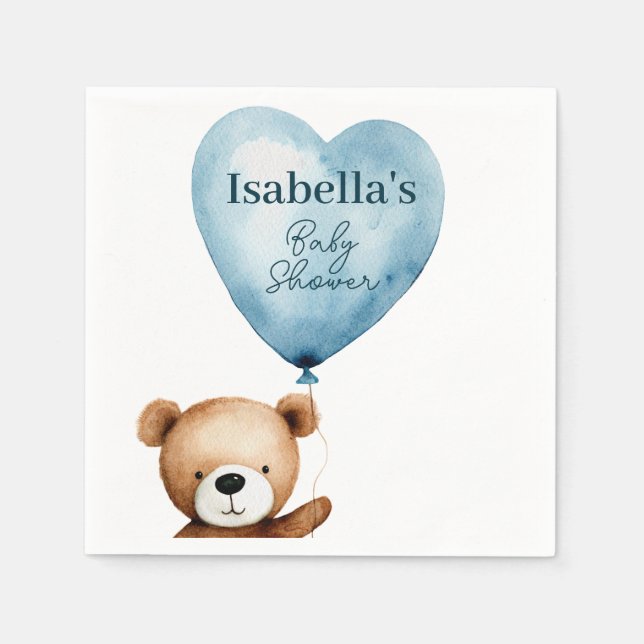 Wir können frühzeitig das Blue Boy Baby Duschpapie Serviette (Vorderseite)
