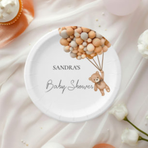 Wir können frühzeitig den Teddy Bären-Ballon abwar Pappteller