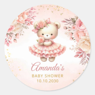 Wir können frühzeitig die Boho Babydusche warten Runder Aufkleber