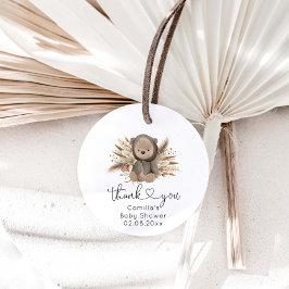 Wir können frühzeitig die Boho Bear Baby Dusche ab Geschenkanhänger