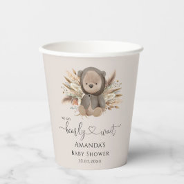 Wir können frühzeitig die Boho Bear Baby Dusche ab Pappbecher