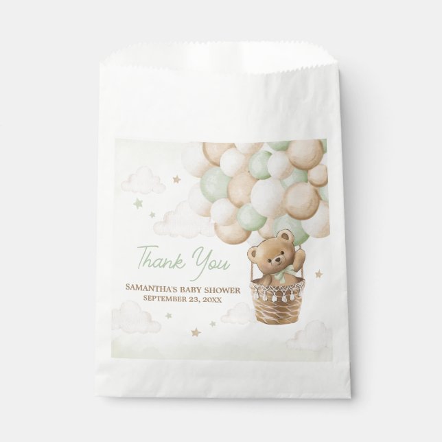Wir können frühzeitig die grüne Bärendusche abwart Geschenktütchen (Vorderseite)