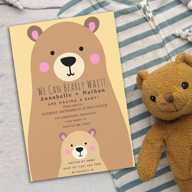 Wir können frühzeitig die Mama Bear Baby Dusche ab Einladung (Von Creator hochgeladen)
