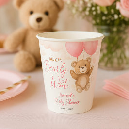Wir können frühzeitig die Pink Girl Baby Dusche ab Pappbecher