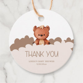 Wir können frühzeitig eine Bear Cloud Baby Dusche  Geschenkanhänger