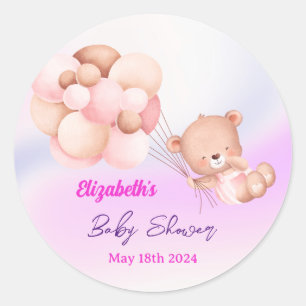 Wir können frühzeitig eine Lila Girl-Babydusche ab Runder Aufkleber