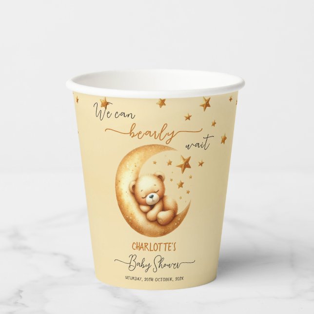 Wir können frühzeitig eine Niedliche Baby Bear Bab Pappbecher (Vorderseite)