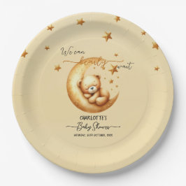 Wir können frühzeitig eine Niedliche Baby Bear Bab Pappteller