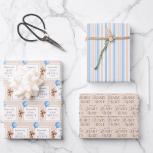 Wir können frühzeitig eine Personalisierte Babydus Geschenkpapier Set