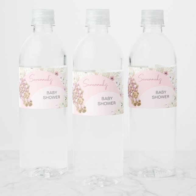 Wir können frühzeitig eine pinkfarbene Babydusche  (Flaschen)