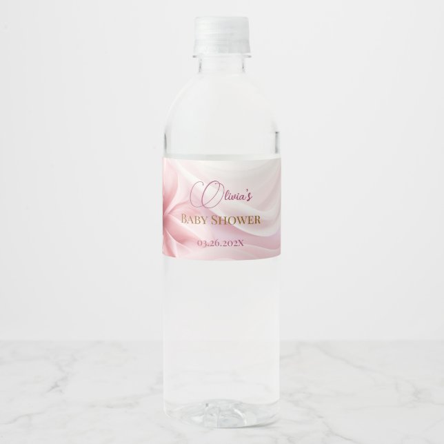 Wir können frühzeitig eine pinkfarbene Babydusche  (Vorderseite)