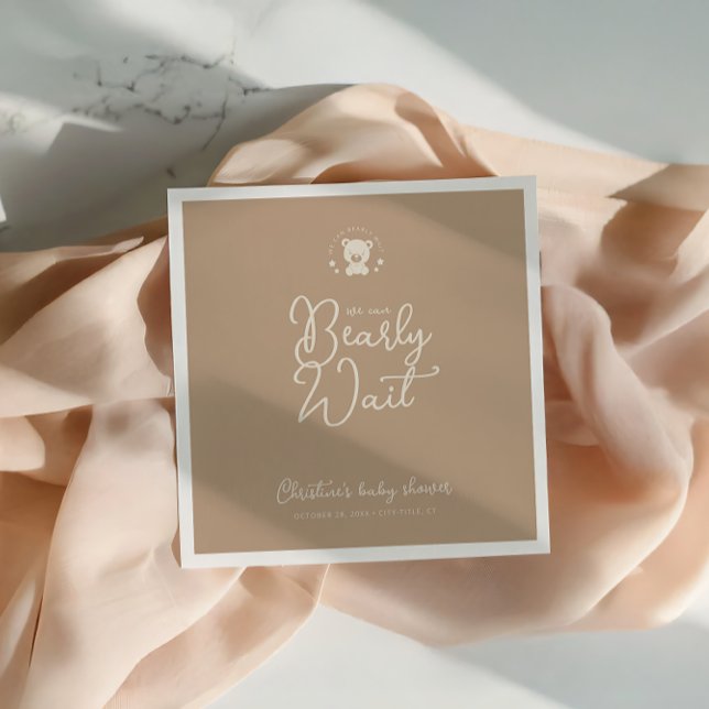 Wir können frühzeitig Minimalistische Babydusche v Serviette (Von Creator hochgeladen)