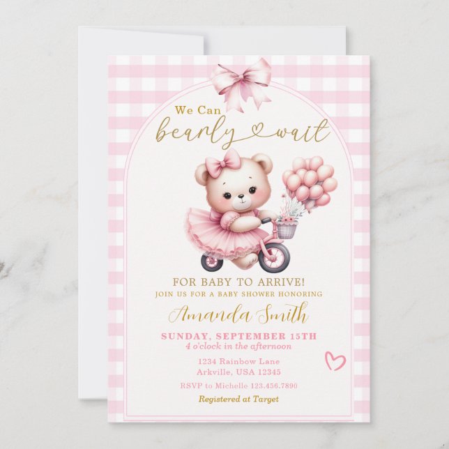 Wir können frühzeitig mit Balloons Babydusche wart Einladung (Vorderseite)