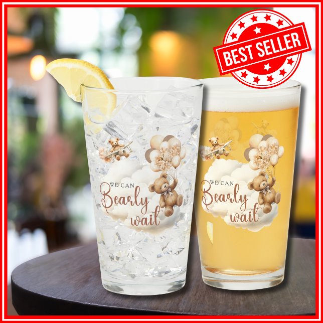 Wir können frühzeitig Niedliche Bear Baby Dusche t Glas (Von Creator hochgeladen)