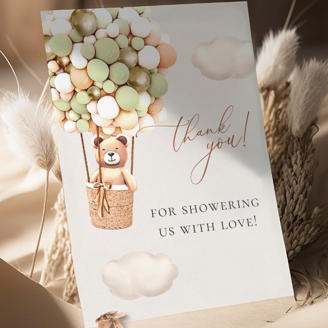 Wir können frühzeitig warten! Baby Dusche Green Go Dankeskarte (Von Creator hochgeladen)