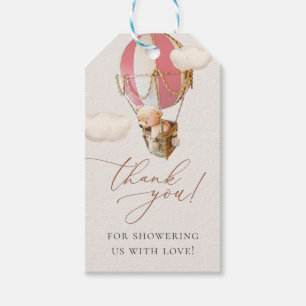 Wir können frühzeitig warten! Baby Shower Einladun Geschenkanhänger
