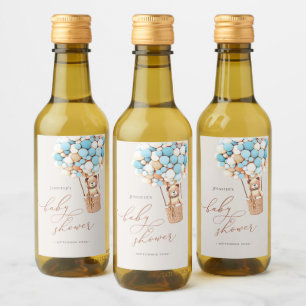 Wir können frühzeitig warten! Babydusche Mini-Wein Weinetikett