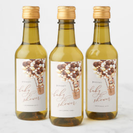 Wir können frühzeitig warten! Babydusche Mini-Wein Weinetikett