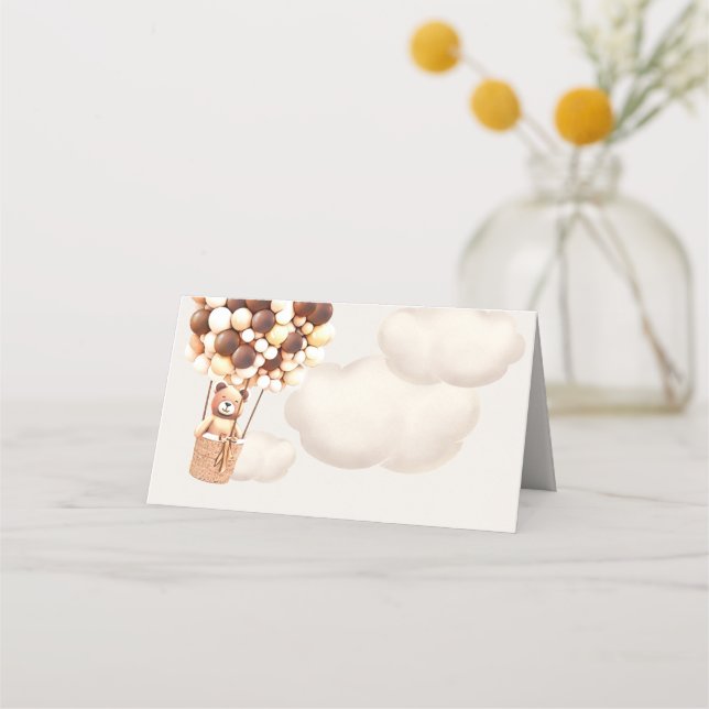 Wir können frühzeitig warten! Babydusche Platzkart Platzkarte (Rückseite)