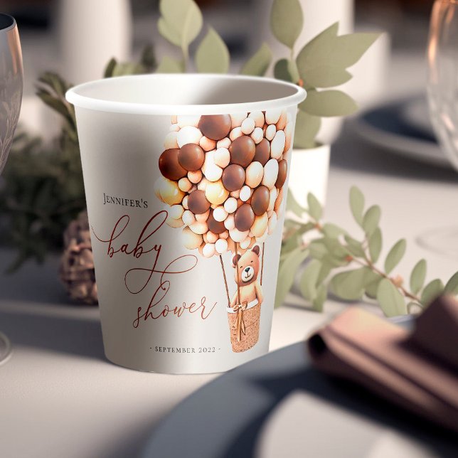 Wir können frühzeitig warten! Babyduschpapier Pappbecher (Von Creator hochgeladen)