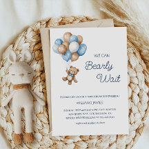 Wir können frühzeitig warten - Blue & Brown Teddy