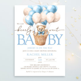 Wir können frühzeitig warten Hot Air Ballon Babydu Einladung