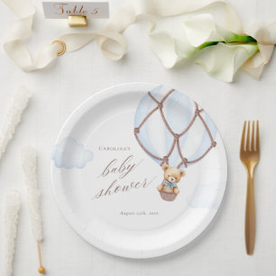 Wir können frühzeitig warten! Hot Air Baloon Babyd Pappteller