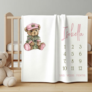 Wir können frühzeitig warten! Military Teddy Baby Fleecedecke
