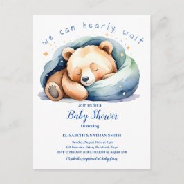 Wir können frühzeitig warten niedliche Teddy Bear Einladungspostkarte
