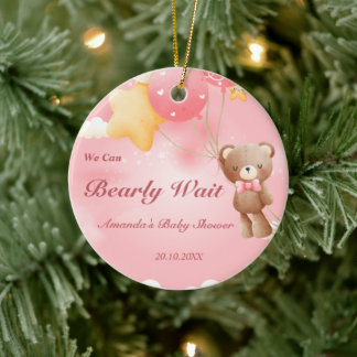 Wir können frühzeitig warten! Teddy Bear Baby Dusc Keramik Ornament